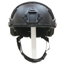 NIJ IIIA 9mm kevlar FAST bullet proof combat Helmet with rail